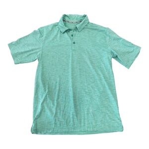 Men’s Walter Hagen Green and white striped polo‎ shirt. Size Small